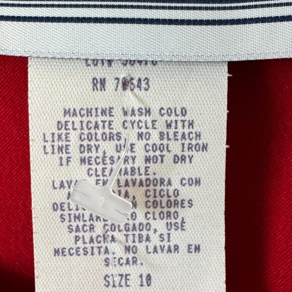 Vtg 90's Y2K Jessica Howard Maxi Jumper Pinafore Apron Sheath Dress NOS Red - Picture 14 of 16